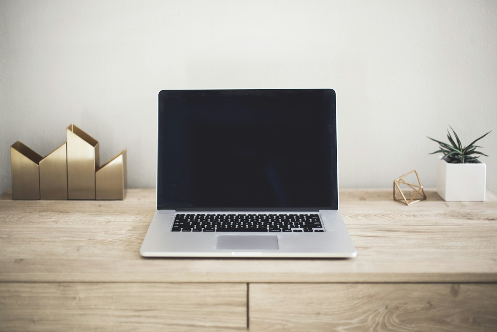 Home office workspace with laptop